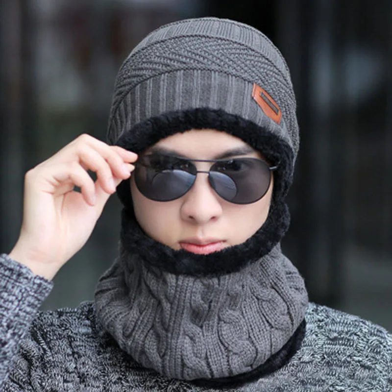 Зимние шапки из кораллового флиса шарфы вязаные зимние для женщин простые теплые