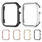 Металлический чехол для Apple Watch Series 7 41 мм 45 мм, блестящий бампер из алюминиевого сплава для iWatch 6 SE 5 3 40 мм 44 мм, защитные чехлы