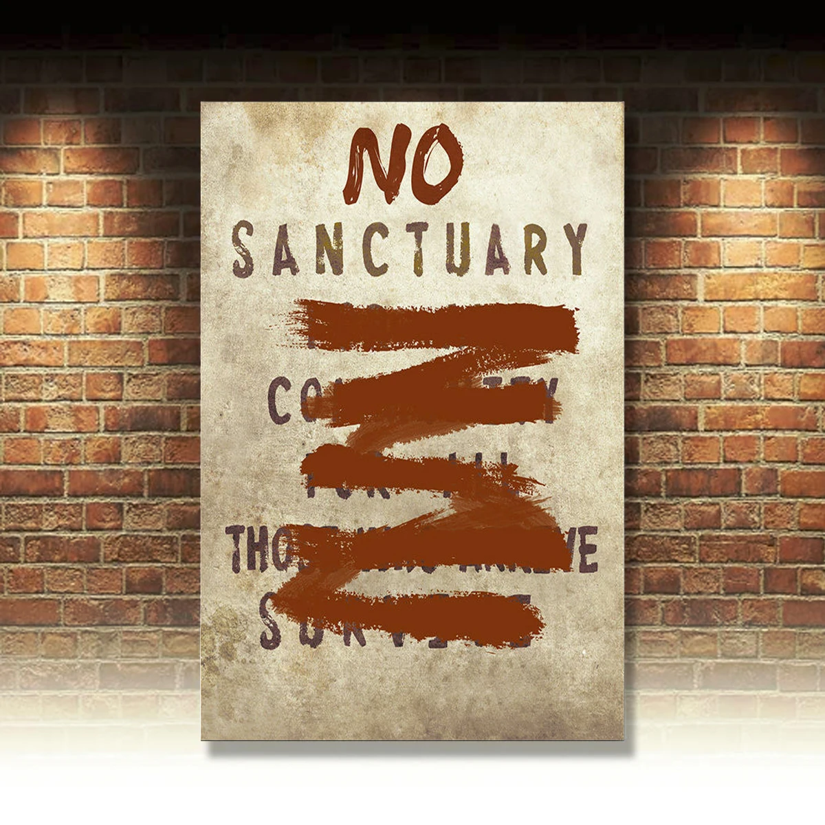

NO Sanctuary for all Community TERMINUS Walking Dead SIGN METAL WALL PLAQUE