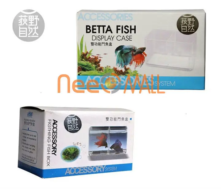 Chihiros Betta рыбок Дисплей Чехол Двойной Гуппи инкубационная изоляция инкубатора Акриловые Мини аквариумные Танки