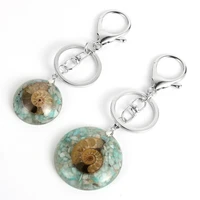 boho conch chip amazons stone orgone pendant keychain for couple men women summer beach bohemia orgonite key chain ring holder