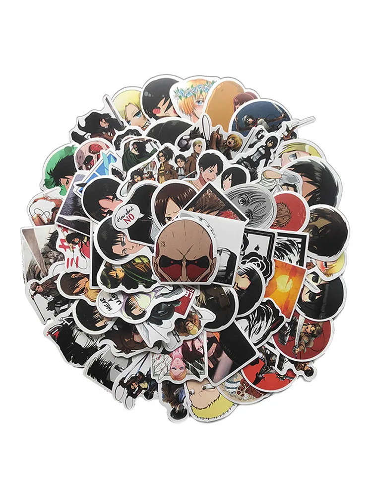 

100PCS/Pack Anime Attack on Titan Graffiti Stickers for Laptop Motorcycle Skateboard Computer Luggage Decal Sticker Toy
