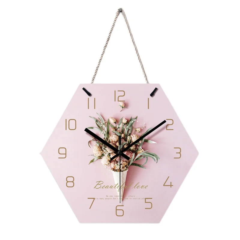 

Lanyard Creative Mute Modern Design Large Wall Clock Clocks for Home Kitchen Living Room Decor Battery Operated Silent
