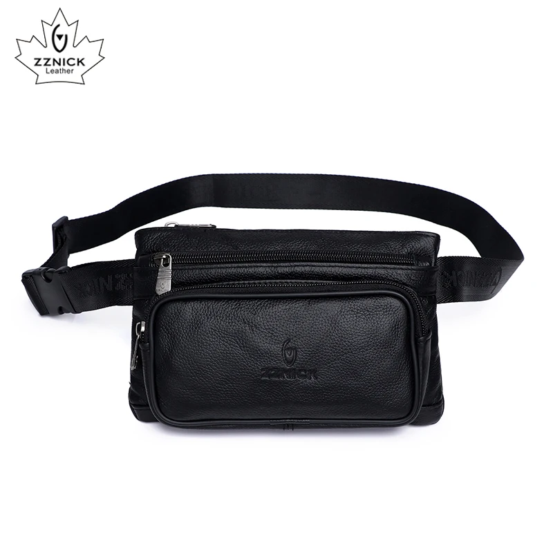 Мужская поясная сумка из натуральной кожи ZZINCK Маленькая кожаная на ремне для
