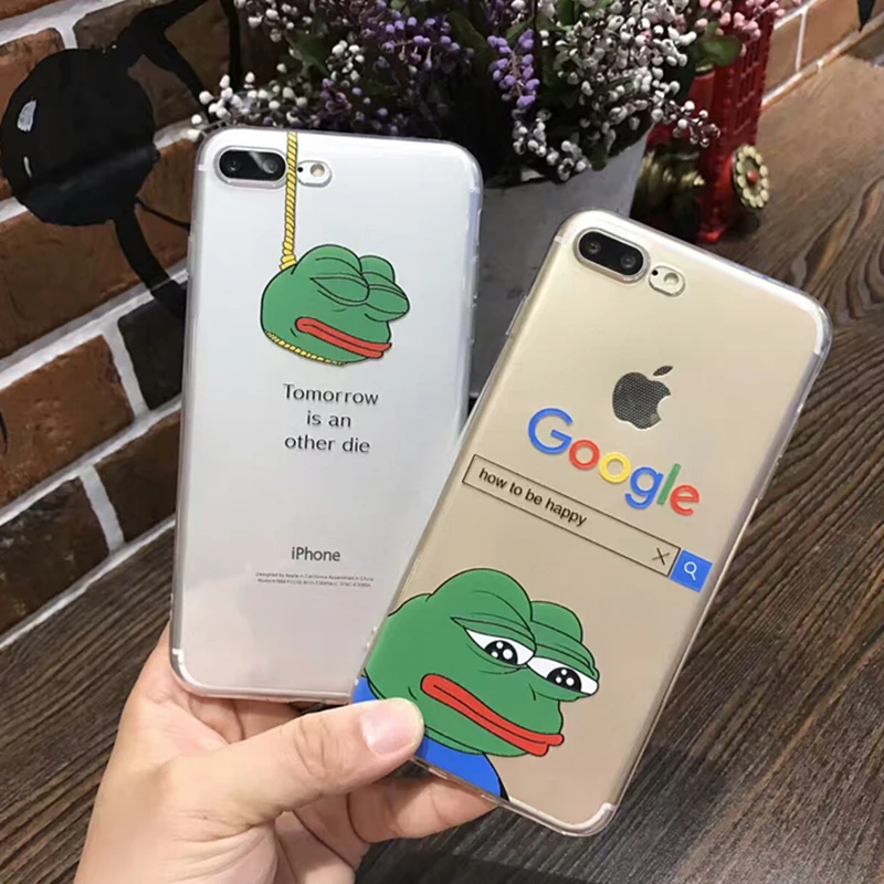 Ультратонкий чехол для iphone 8 7 6 6S Plus SE 2 2020 милый мягкий прозрачный Забавный Чехол