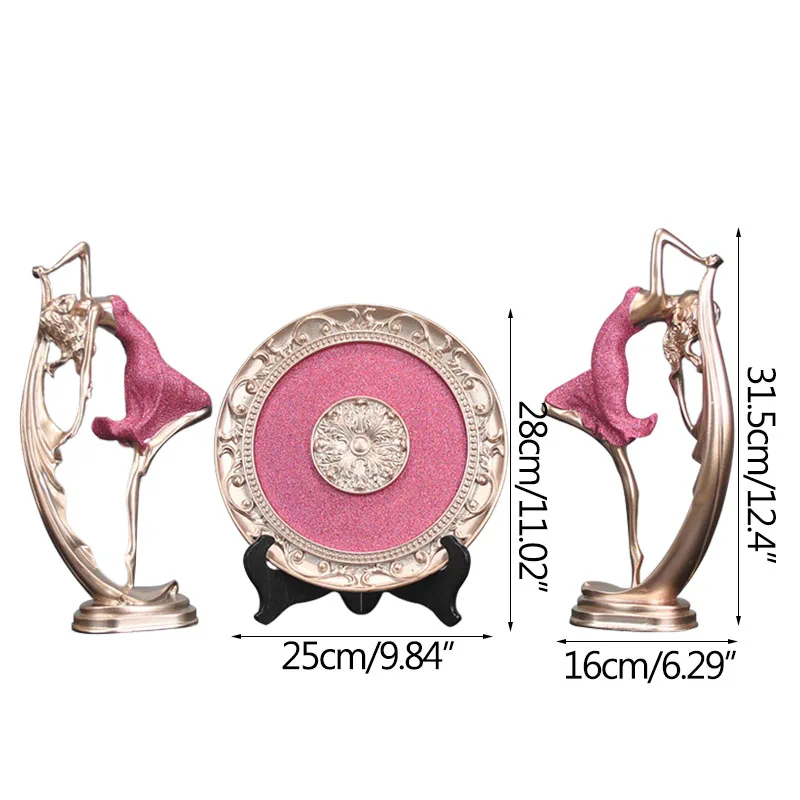 

Nordic Retro Dance Beauty Artware Character Sculpture Home Decoration Accessories Modern Art Resin Statue Room Craft Figurine