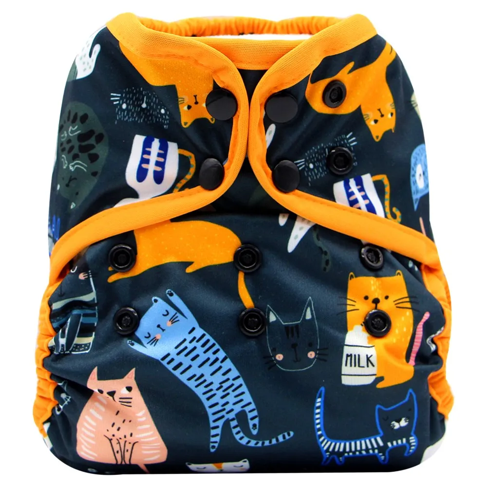 Pa&ntilde;al de tela para beb&eacute; reci&eacute;n nacido, talla &uacute;nica, reutilizable, envoltura de cubierta impermeable para usar con pa&ntilde;al plano o ajustado-1