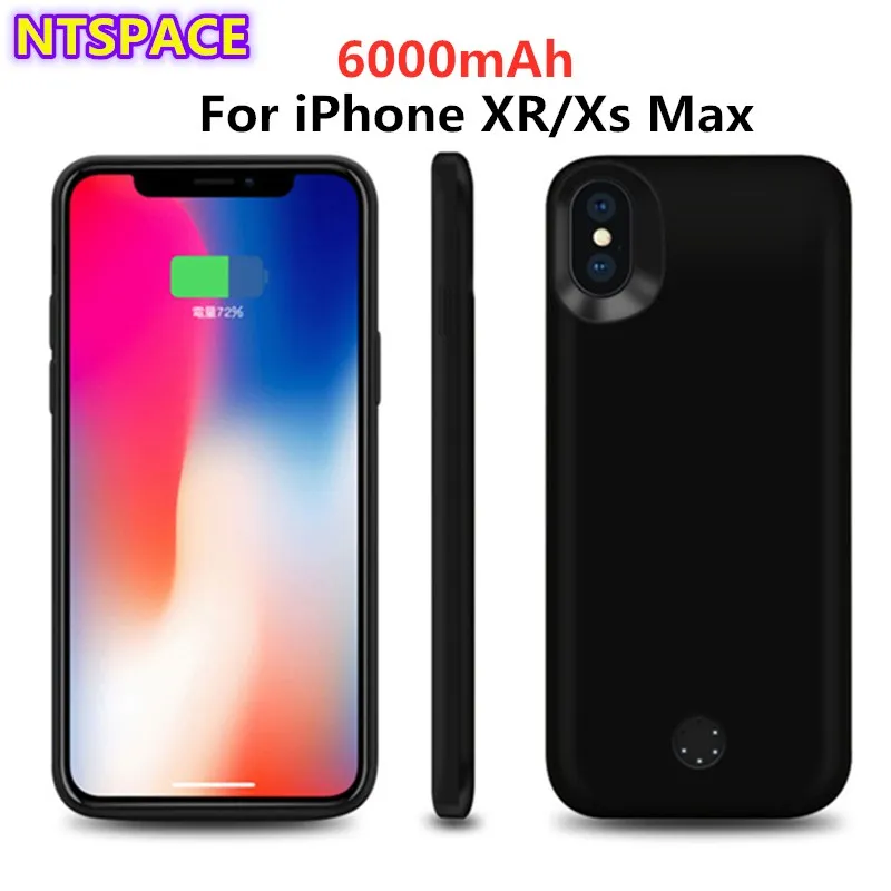 6000 мАч портативный аккумулятор зарядное устройство для iPhone Xs Max чехол с
