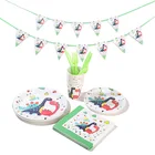 Милый динозавр мультфильм день рождения бумажная чашка тарелка для детей ребенок крещение юбилей Вечеринка декоративные принадлежности