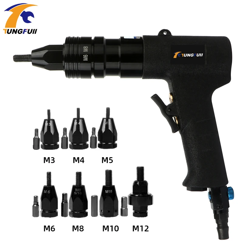 Пневматический пневматический пистолет для клепки автоматический гаек M3 M4 M5 M6 M8