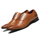 Мужская обувь, Новое поступление 2021, Классическая обувь, Высококачественная деловая кожаная обувь на шнуровке, деловые туфли для свадебной вечеринки erf4