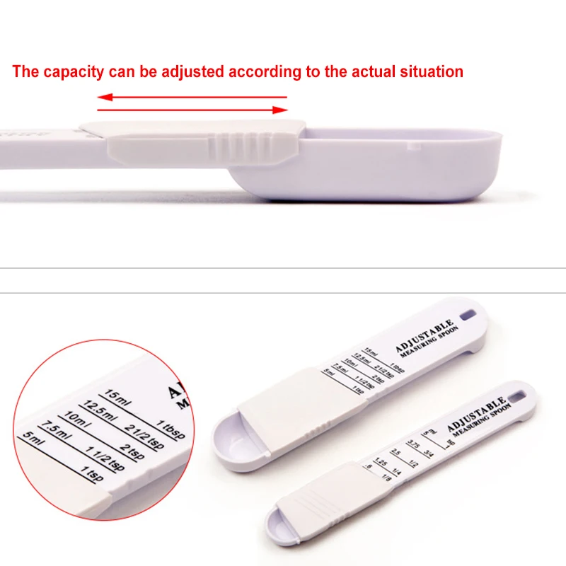 

Adjustable Measuring Spoon Double End Adjustable Scale Measuring Spoon Measuring Dry Semi-Liquid Ingredients TS3