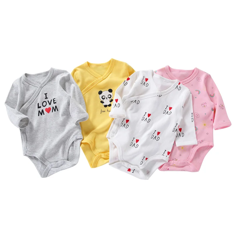 Детская одежда комбинезоны боди с длинными рукавами для мальчиков и девочек