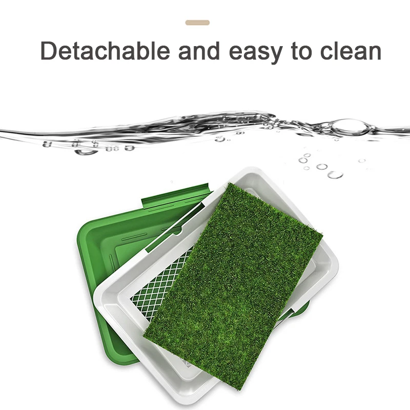 

Lawn Grass Dog Toilet Pad Double Layer Grille Training Urinate Cat Puppy Potty Underpads For Pet Small Dogs Home Toilet Cleaning