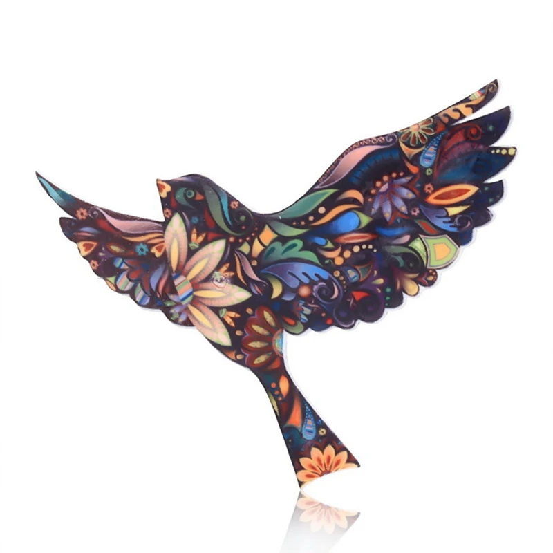 Модная женская винтажная акриловая брошь в виде птицы с отворотом из ткани