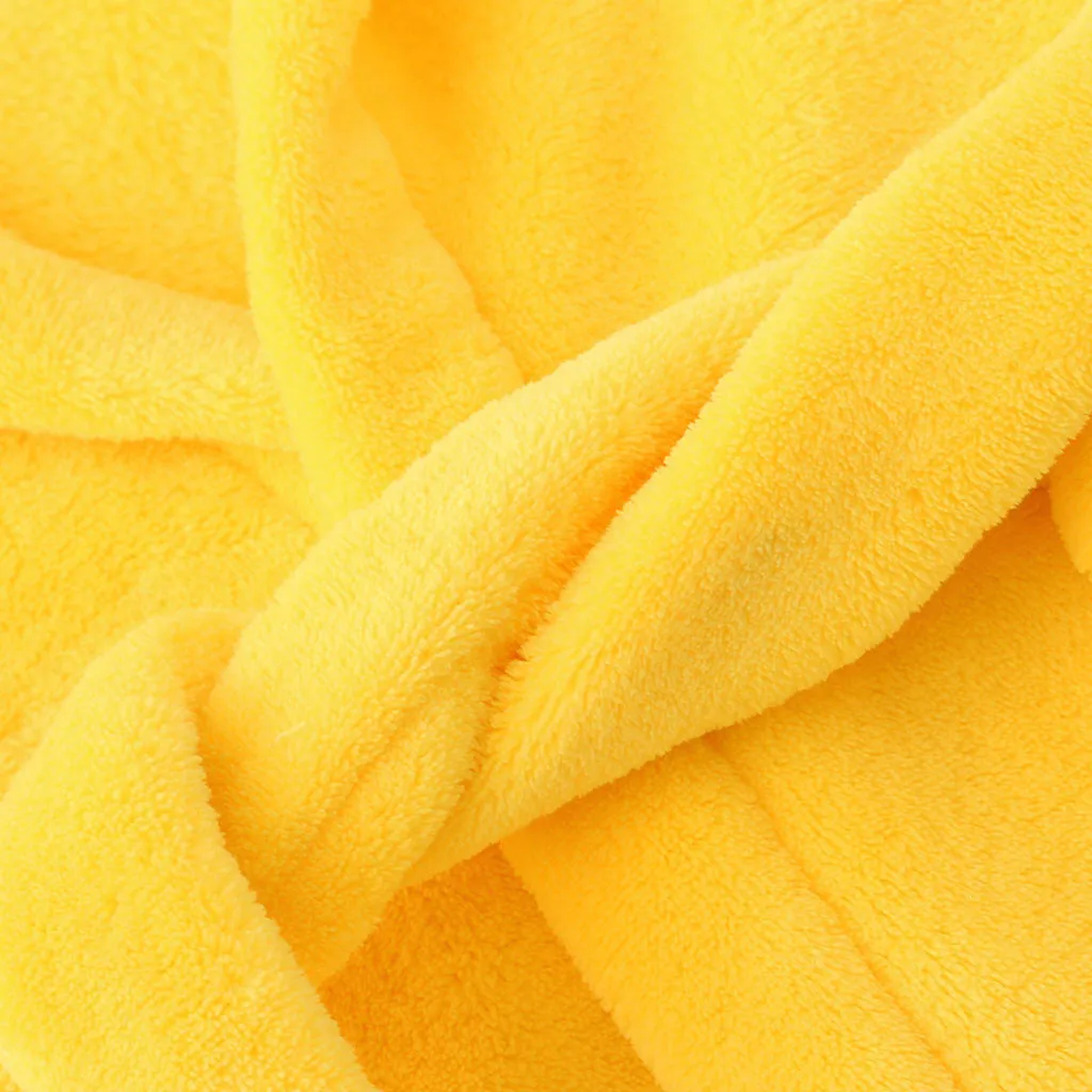 

Fashion Infant Boys Girls Long-Sleeved Warm Cartoon Flannel Yellow Duck Cute Bathrobes Hoodie Sleepwear Footwear Sets Outfits