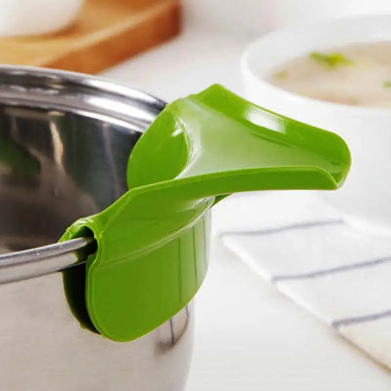 Silicone Anti-spill Drain Pans Round Rim Deflector Liquid Soup Diversion Mouth Cooking Kitchen Tools P7Ding | Дом и сад