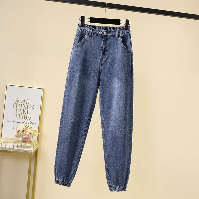 

XL-5XL Plus Size Highwaist Loose Pants Jeans Relaxed Stretchable