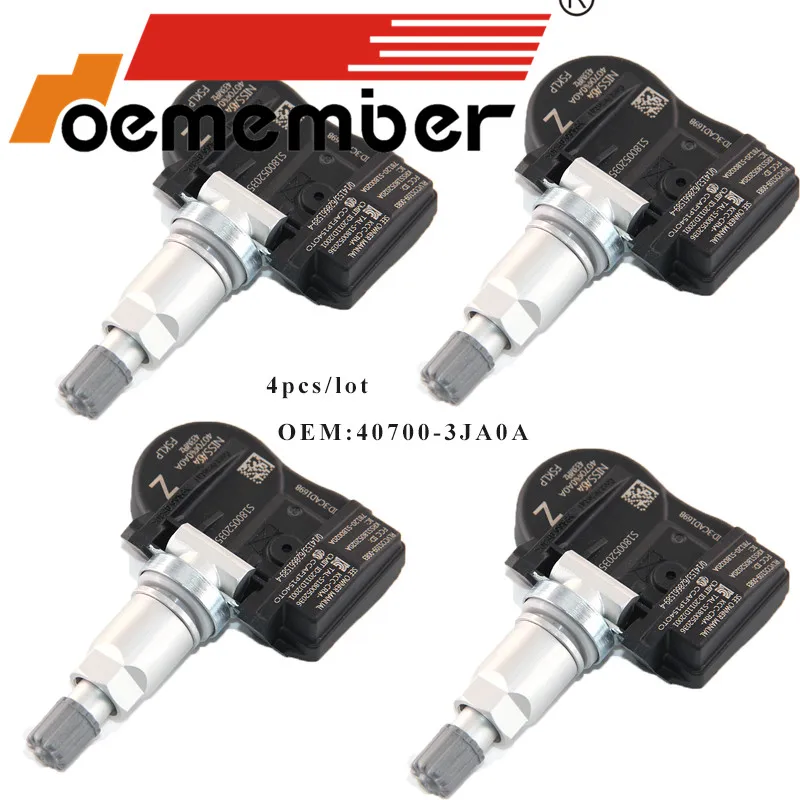 Oember 4 шт. датчик давления в автомобильных шинах 40700-3JA0A TPMS система мониторинга