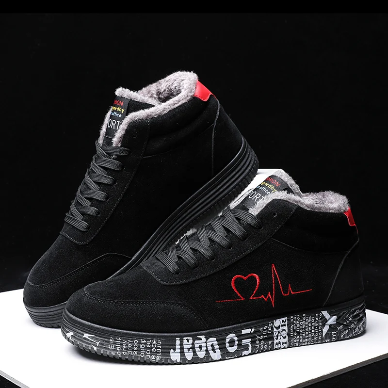 Женская обувь зимние женские ботинки теплая плюшевая Повседневная красная