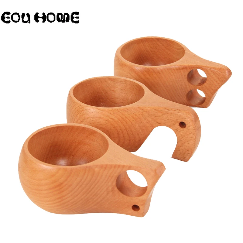 Круглая портативная чашка для чая и кофе креативный деревянный материал посуда