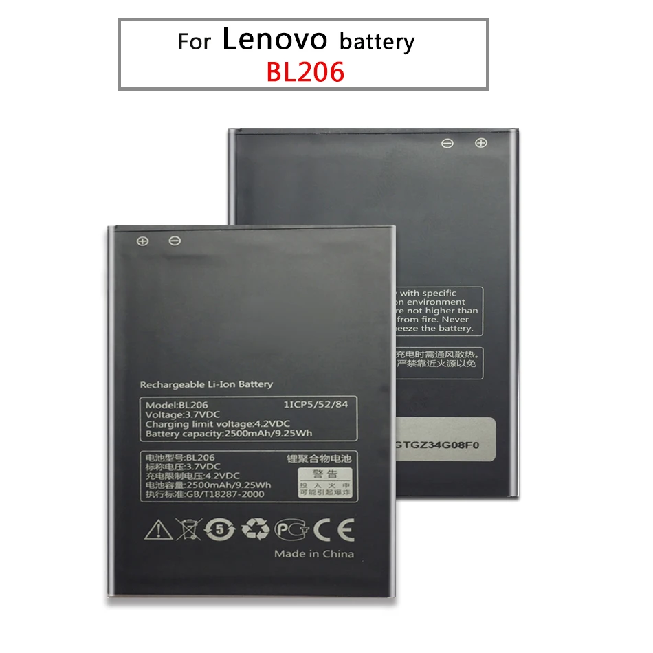 BL206 для Lenovo A600 A600E A630 A630E сменная батарея смартфона 2500 мАч A630E|Аккумуляторы