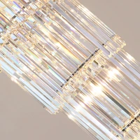 Hotel Large Hang Lamp Gold K9 Custom Modern Long Pendant Luxury Staircase Crystal Chandelier Light For Living Room High Ceilings