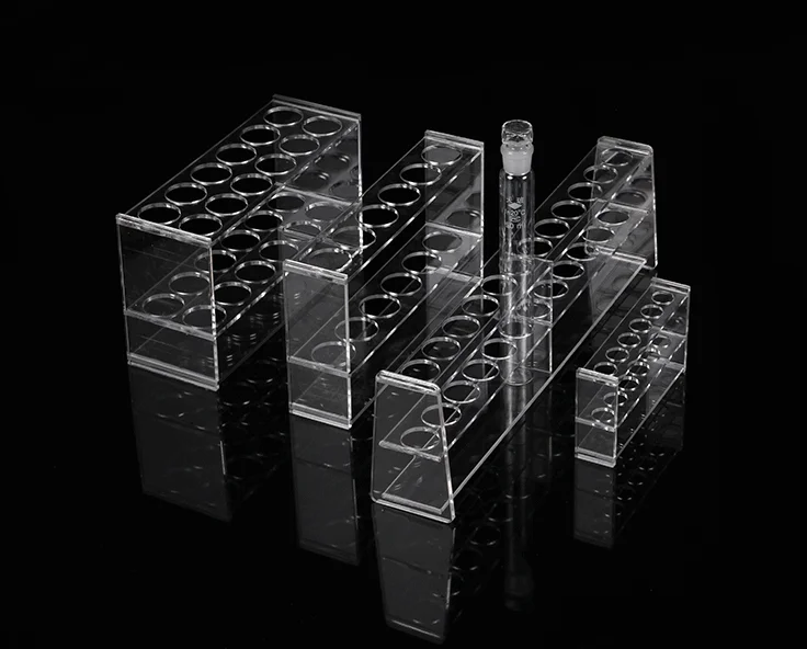 Стойка для пробирок из оргстекла Однорядная лаборатория с 12 6 отверстиями