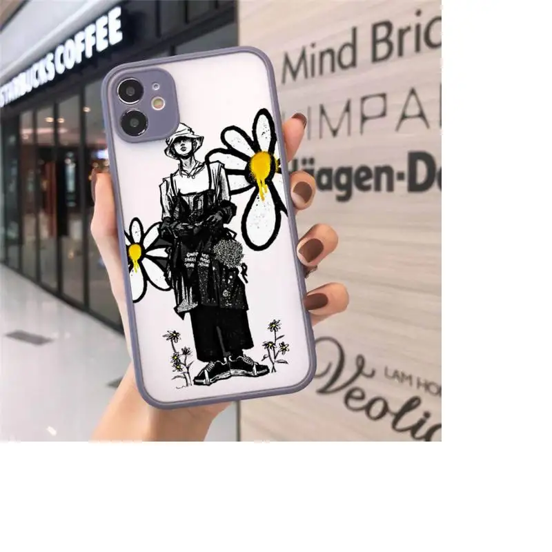 

Phone Case For iPhone 12 11 Mini Pro XR XS Max 7 8 Plus X G dragon peaceminusone Matte transparent Gray Cover
