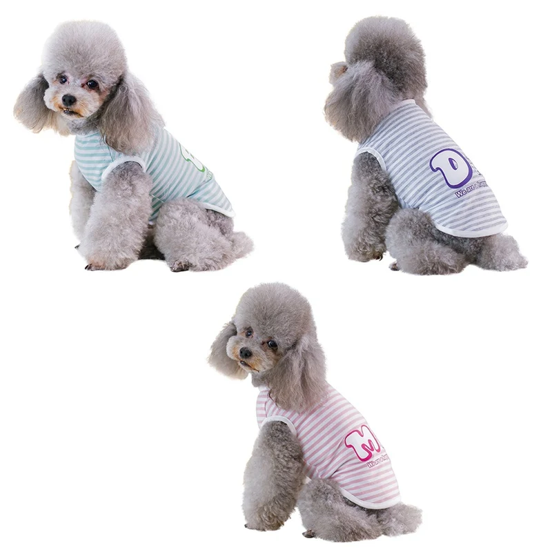 Пляжная футболка для собак мягкая одежда щенков с героями мультфильмов милая