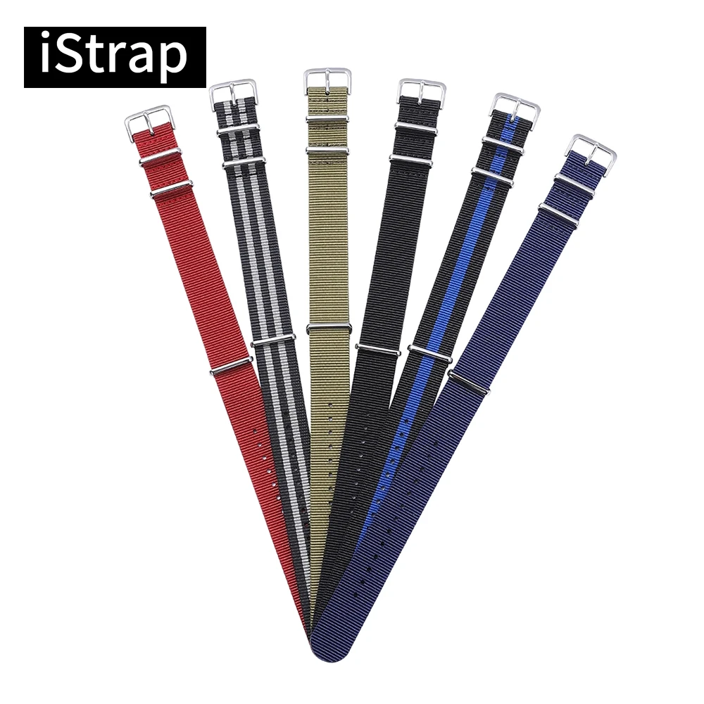 Кожа Ремешки для наручных часов Nato нейлон Зулу ремень ткань ремешок с