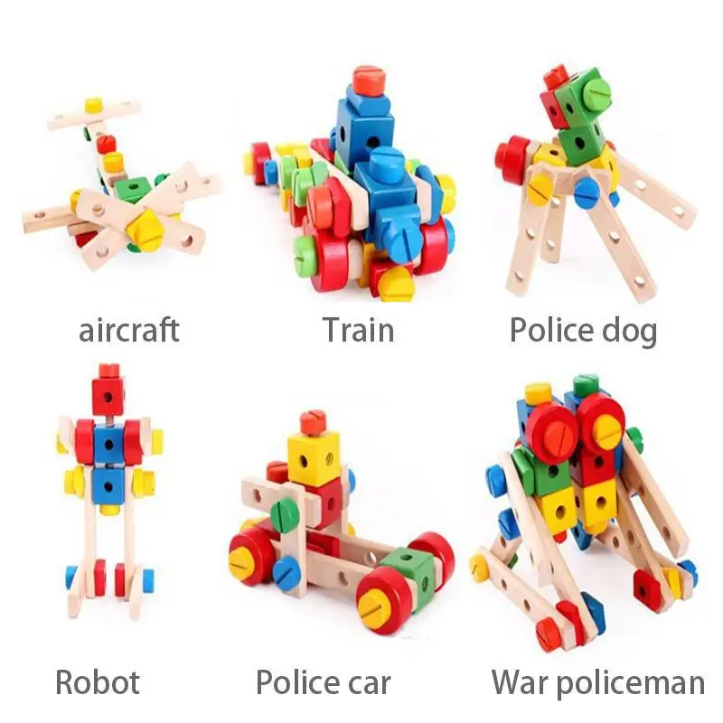 Игрушки Монтессори для малышей деревянная модель наборы сборки набор обучения