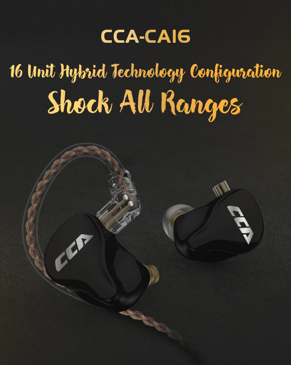 2020 CCA CA16 7BA + 1DD гибридные наушники в ухо Hifi Dj монитор для бега спортивные C10 PROC16 CA4 CX4