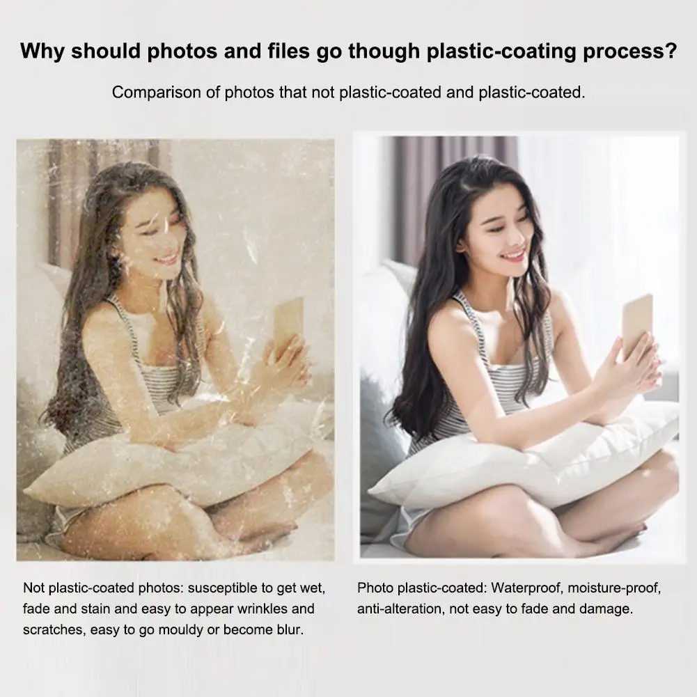 

A4 Laminator Machine, Portable Thermal Laminating Machine With 10 Pouches, Fast Warm-up & No Bubbles, For Home/Office/School Use