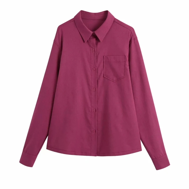 

Hot Sale Women Turndown Collar Solid Linen Shirt Female Long Sleeve Blouse Office Lady Loose Tops Blusas S9212