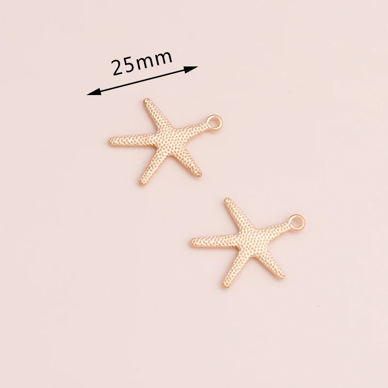 20 шт. матовые украшения из металлического сплава в виде морской звезды для