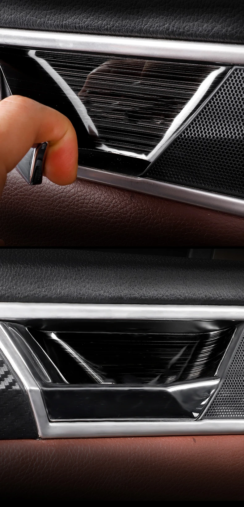Lsrtw2017 внутренняя дверная панель из нержавеющей стали для Skoda Superb аксессуары для формовки интерьера