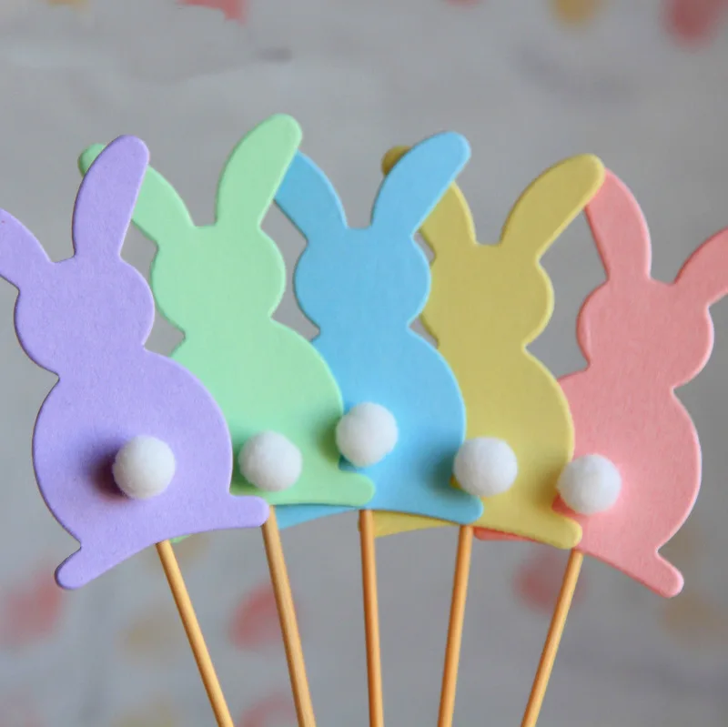 15 шт./компл. милый кролик торт Топпер десертный Декор принадлежности для День