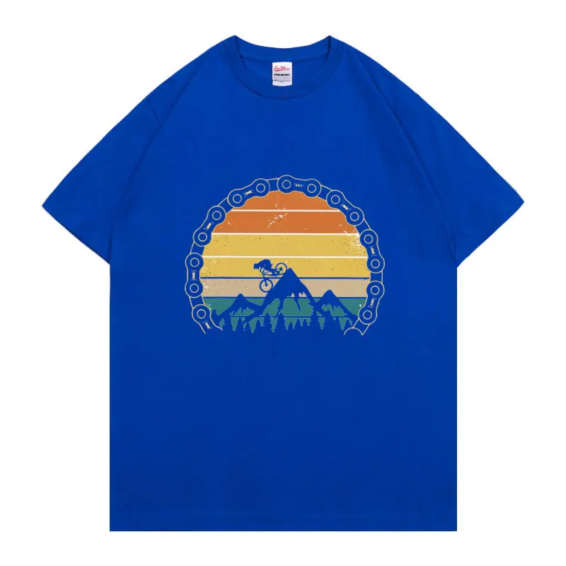 

Classic Men Women Mountain Bike Jerseys Retro Mountain Biking T-Shirt Loose Oversized O-Neck Short Sleeve T-Shirt