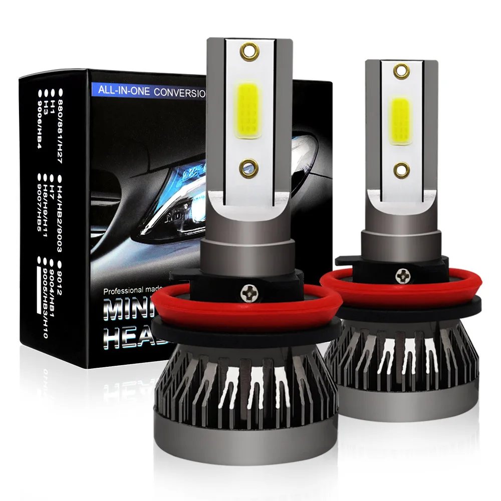 

2 Pcs Led headlight MINI1 H1 H7 H8/H9/H11 9005/HB3/H10 9006/HB4 9012 H4/HB2/9003 for Auto S2 Car Headlight Bulbs 36W light