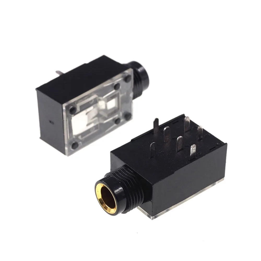 5 шт. разъем для наушников 0 250 дюйма 6 35 мм|trs female connector|trs connectortrs stereo connector |