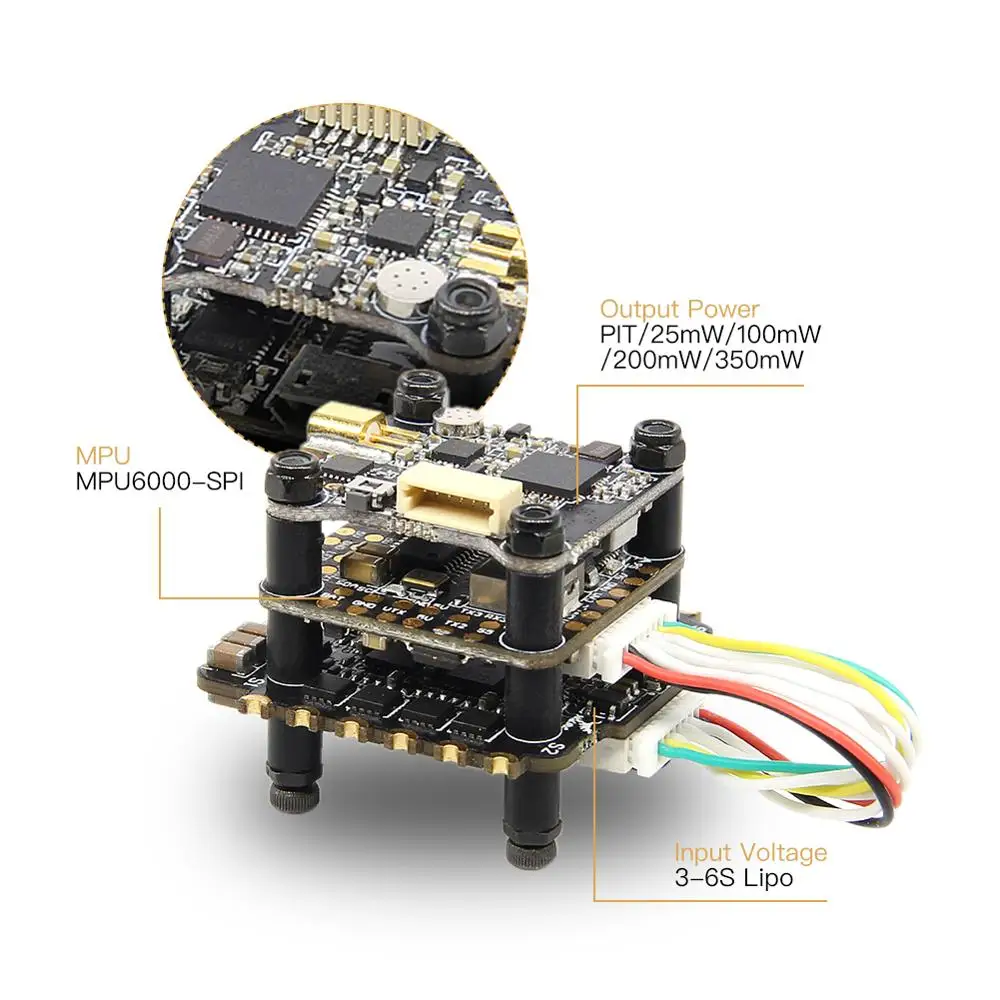 Электрические контроллеры скорости HGLRC FD445 + VTX Mini Stack 2-6S 45A BLHeli32 20x20 мм для