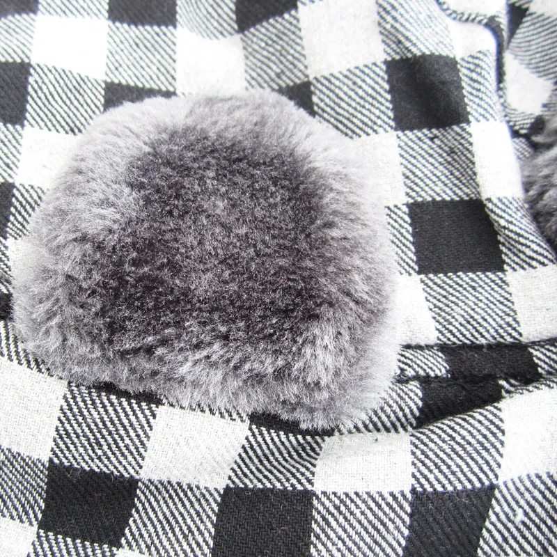 Bomber Hat Женская Мужская зимняя шапка унисекс с ушками для женщин теплые ушные щитки Кепка ветрозащитная Толстая клетчатая русская ушанка шапка