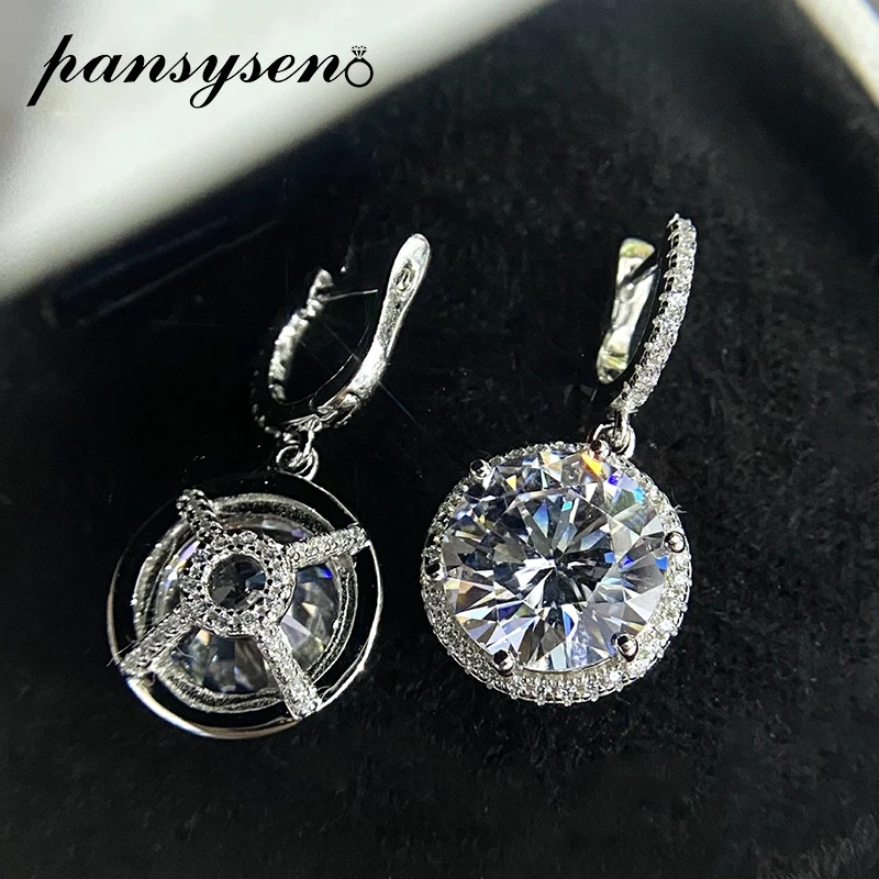 

Серьги-клипсы женские из серебра 925 пробы, 11 мм, с имитацией муассанита