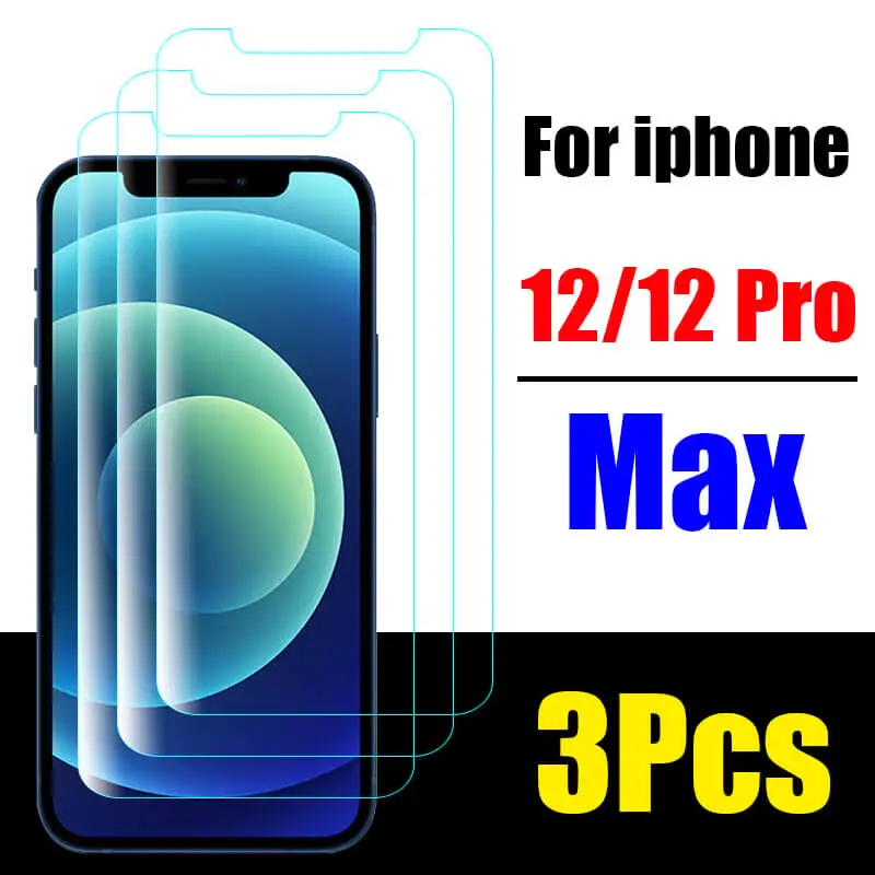 3 шт. Защитное стекло для iphone 12 Pro Max защитное на aiphone 12Pro Макс экрана мобильного