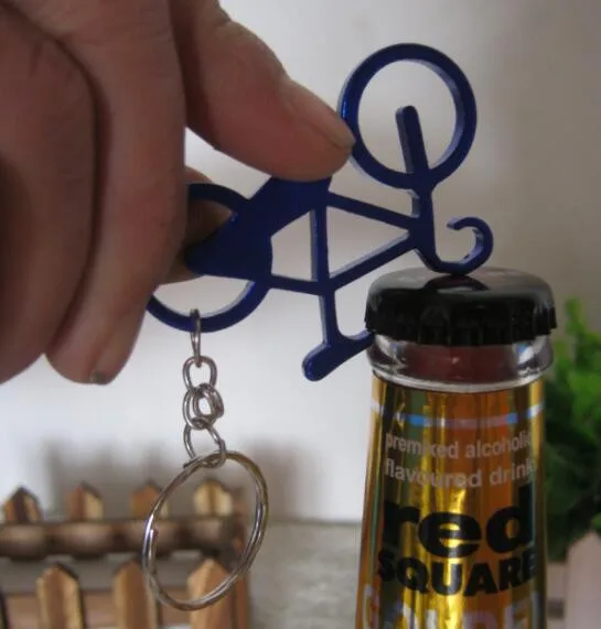 

1 PC Small Keyfob Bicycle Keyring Stainless Steel Bottle Opener Cycling Colorful Bicycle Metal Keychains Sports Souvenirs Tool