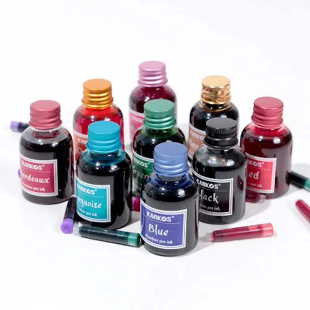 

30ml Pure Colorful Bottled Fountain Pen Ink Refilling Quality Pen Ink Refilling Inks Stationery School
