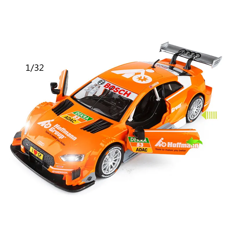 1/32 RS5 DTM Спортивный Автомобиль Моделирование игрушка модель машины из сплава оттяните обратно детские игрушки подлинные лицензионные коллекции подарок внедорожный автомобиль