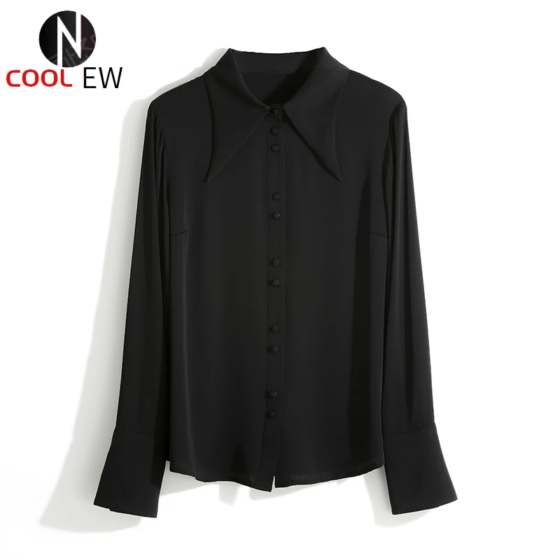 

New shirt women's silk top bottoming fashion ong sleeves