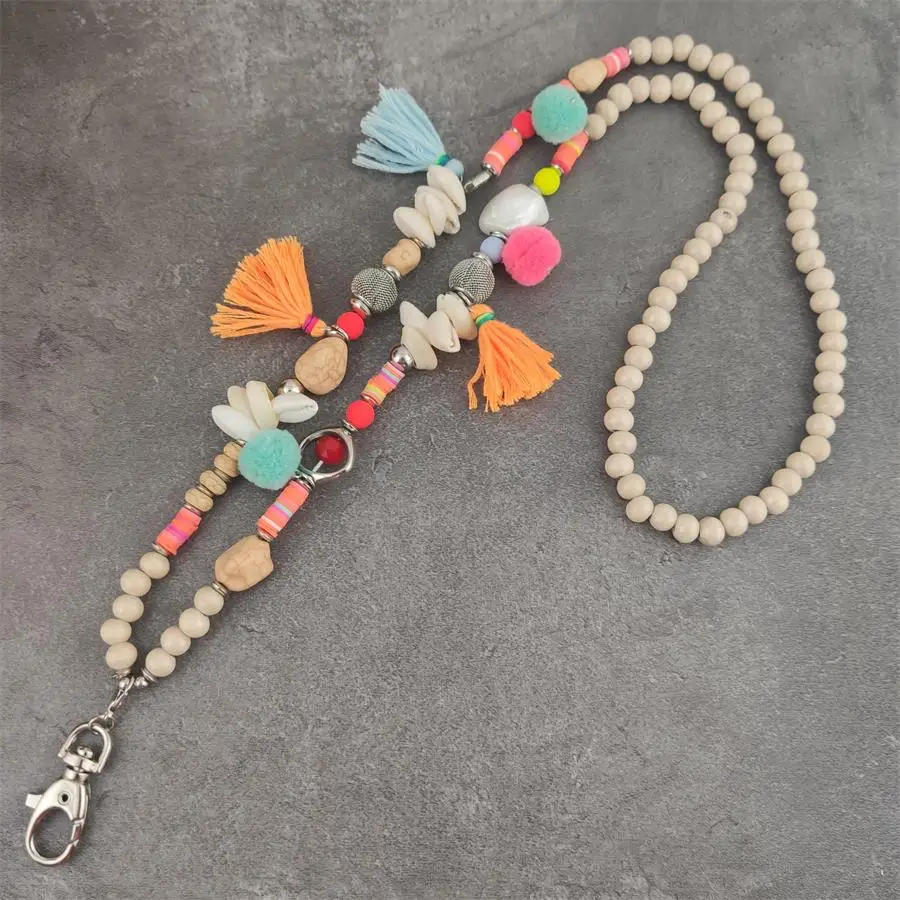 Бохо телефон ID карты Держатели значки DIY модные брелоки со шнурком ювелирные